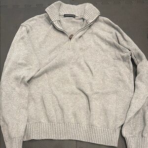 Brandy Melville half zip gray sweater